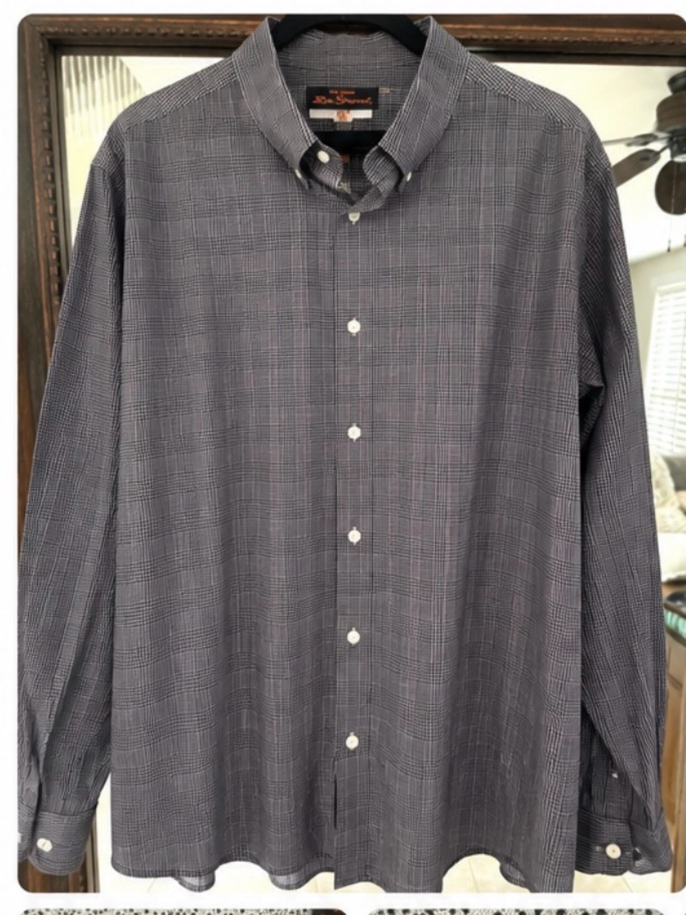 Ben Sherman Charcoal Plaid Long-Sleeve Button-Down Shirt